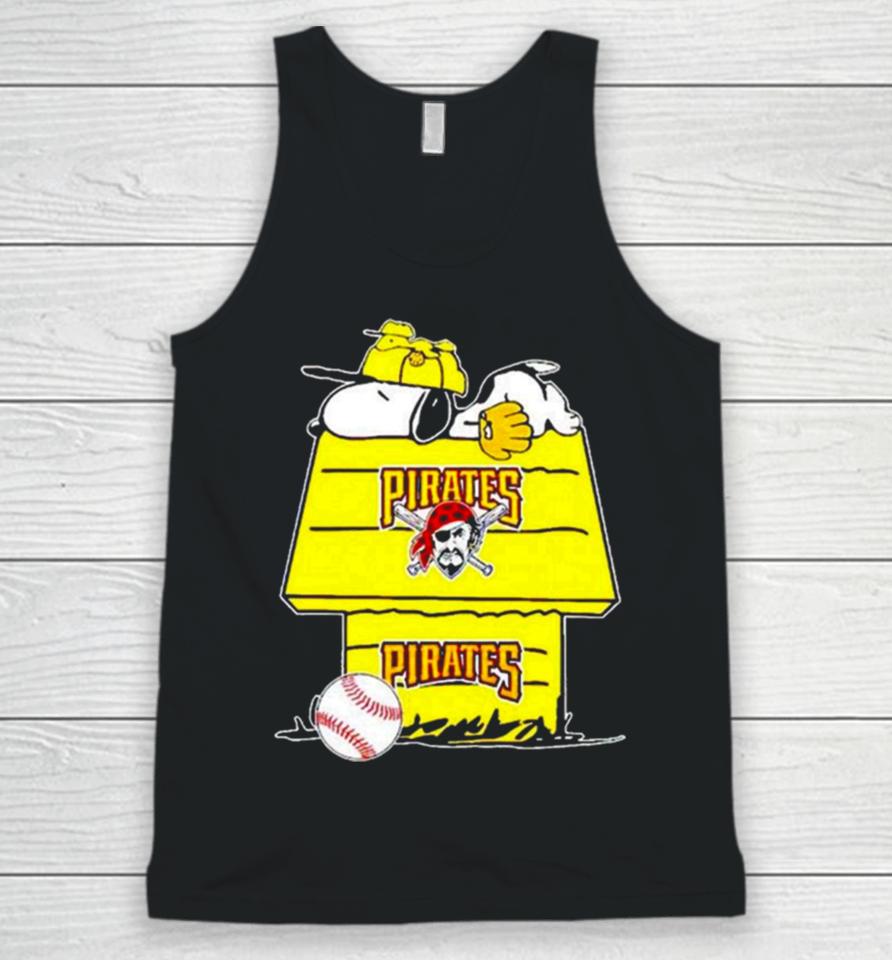 Pittsburgh Pirates Snoopy And Woodstock The Peanuts Baseball Unisex Tank Top