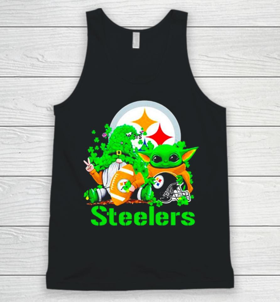Pittsburgh Steelers Baby Yoda Happy St.patrick’s Day Shamrock Unisex Tank Top