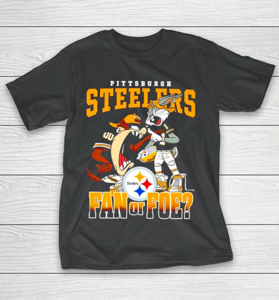 Pittsburgh Steelers Bugs Bunny And Taz Fan Or Foe T-Shirt