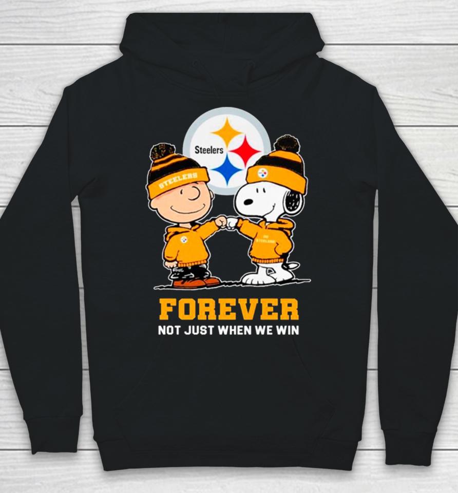 Pittsburgh Steelers Charlie Brown And Snoopy Forever Not Just When We Win Hoodie
