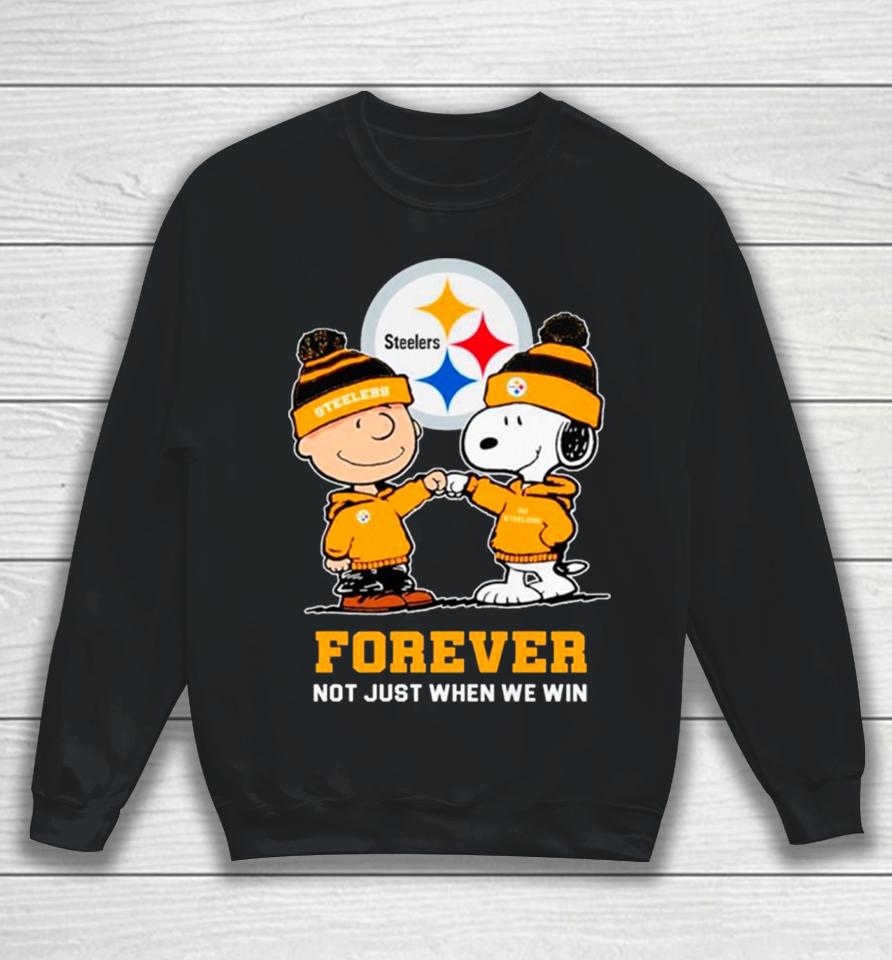 Pittsburgh Steelers Charlie Brown And Snoopy Forever Not Just When We Win Sweatshirt