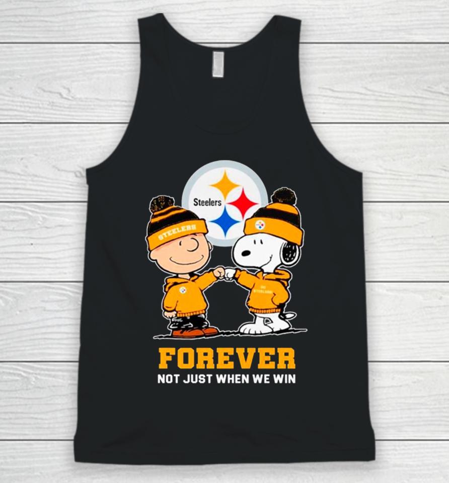 Pittsburgh Steelers Charlie Brown And Snoopy Forever Not Just When We Win Unisex Tank Top