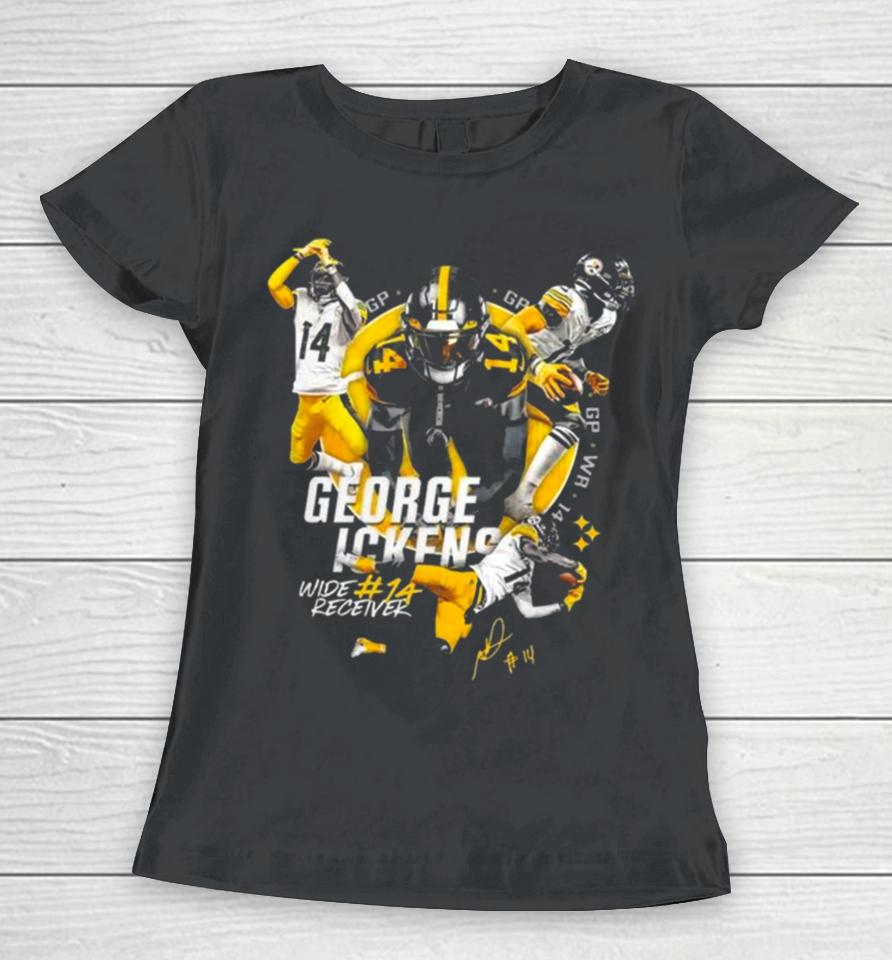 Pittsburgh Steelers George Pickens Wide Receiver Signature 2024 Women T-Shirt