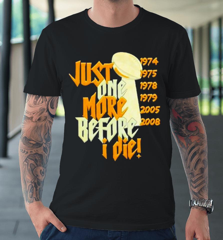 Pittsburgh Steelers Nfl Championships Just One More Before I Die 2024 Premium T-Shirt