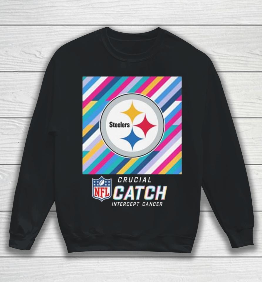 Pittsburgh Steelers Nfl Crucial Catch Intercept Cancer Sweatshirt