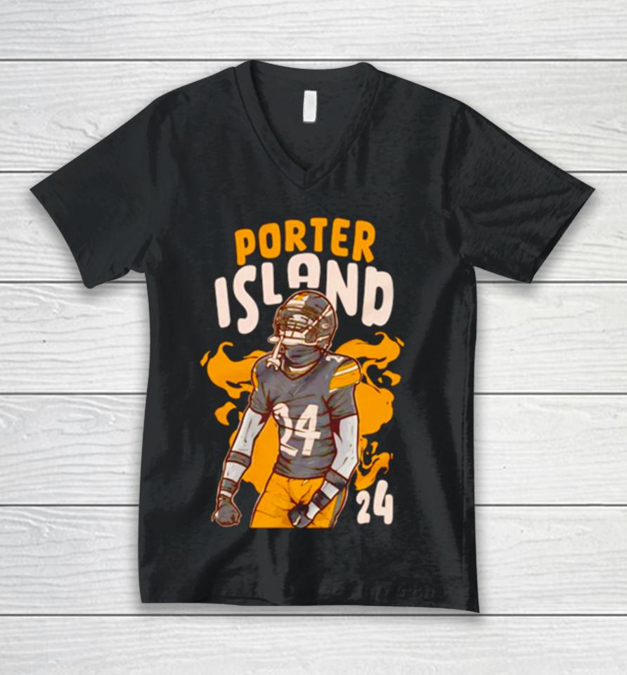 Pittsburgh Steelers Porter Island Splash 24 Unisex V-Neck T-Shirt