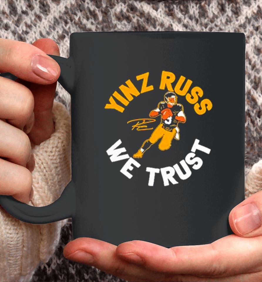 Pittsburgh Steelers Russell Wilson Yinz Russ We Trust Coffee Mug