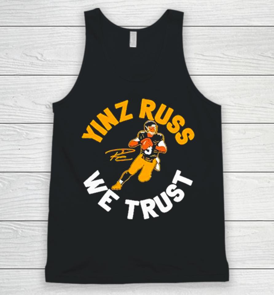 Pittsburgh Steelers Russell Wilson Yinz Russ We Trust Unisex Tank Top