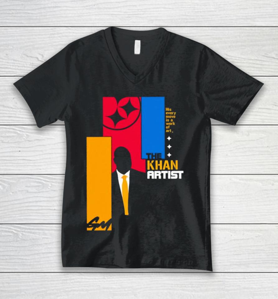 Pittsburgh Steelers The Khan Artist Unisex V-Neck T-Shirt