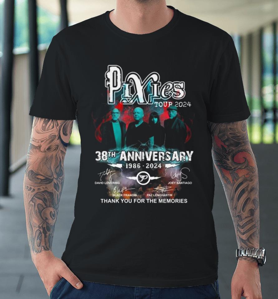 Pixies Tour 2024 30Th Anniversary 1986 2024 Signatures Thank You For The Memories Premium T-Shirt