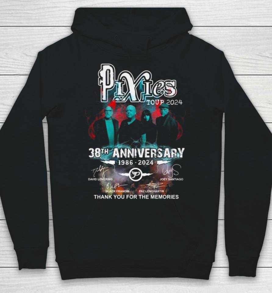 Pixies Tour 2024 30Th Anniversary 1986 2024 Signatures Thank You For The Memories Hoodie
