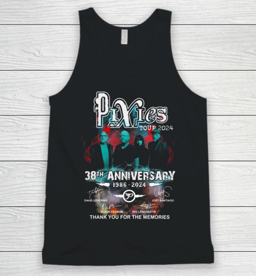 Pixies Tour 2024 30Th Anniversary 1986 2024 Signatures Thank You For The Memories Unisex Tank Top