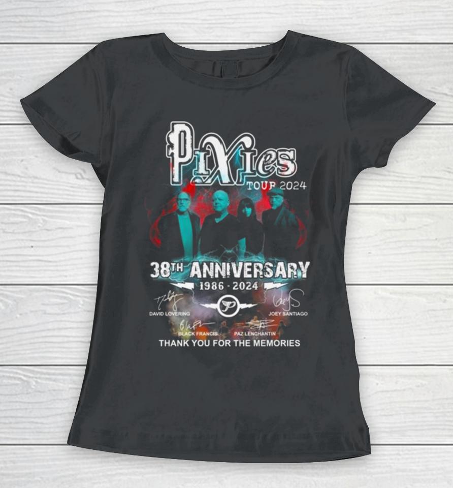 Pixies Tour 2024 30Th Anniversary 1986 2024 Signatures Thank You For The Memories Women T-Shirt