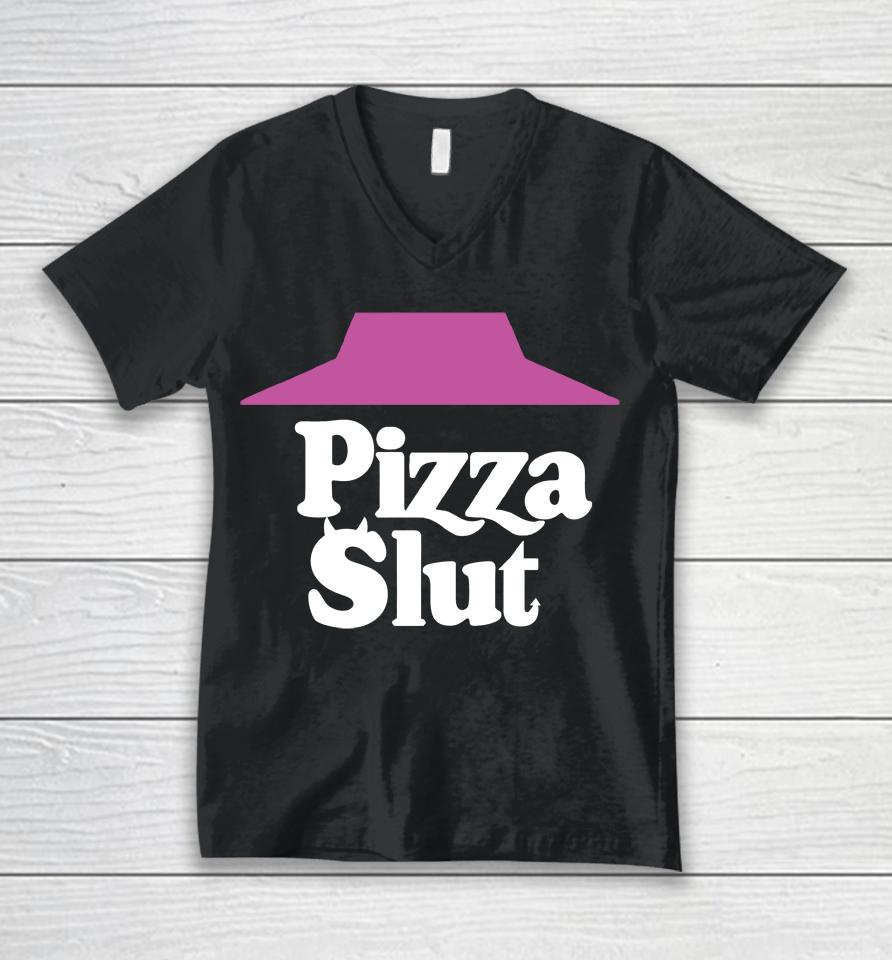 Pizza Slut Liberty Lyss Unisex V-Neck T-Shirt