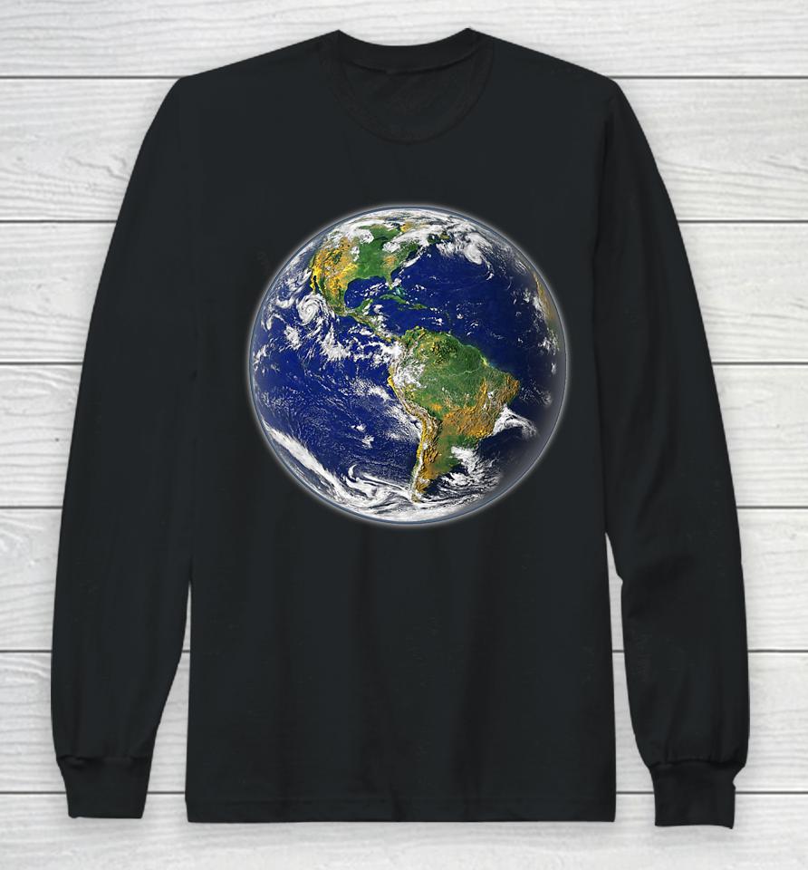 Planet Earth Globe For Earth Day Long Sleeve T-Shirt