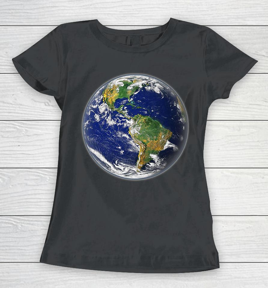 Planet Earth Globe For Earth Day Women T-Shirt