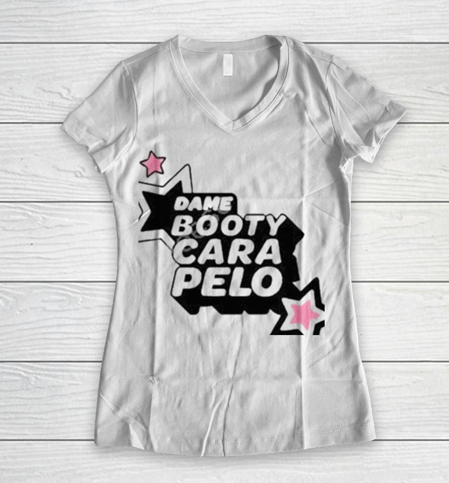 Planetamiko Dame Booty Cara Pelo Women V-Neck T-Shirt