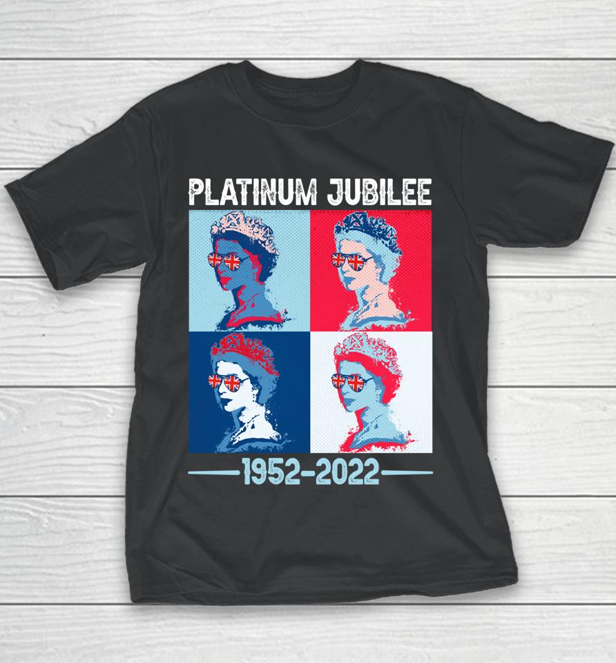 Platinum Jubilee British Monarch Queen 70 Years 2022 Jubilee Youth T-Shirt