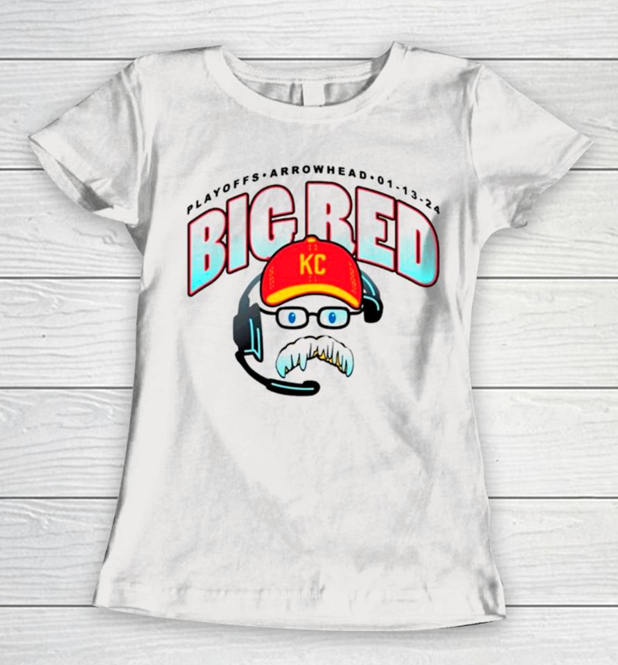 Playoffs Arrowhead Big Red Kansas City Chiefs Coach Women T-Shirt