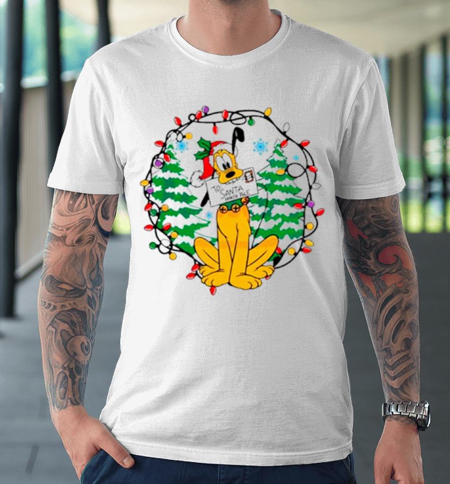 Pluto To Santa North Pole Merry Christmas Premium T-Shirt