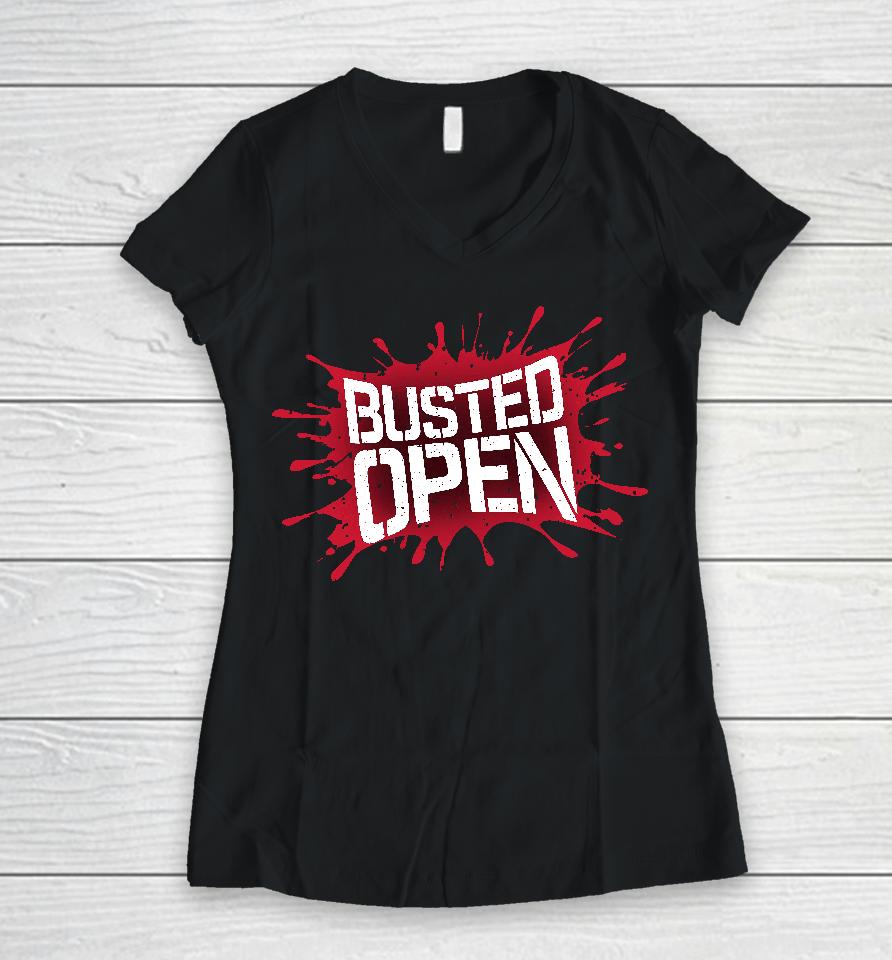 Podswag Busted Open Bloody Good Women V-Neck T-Shirt