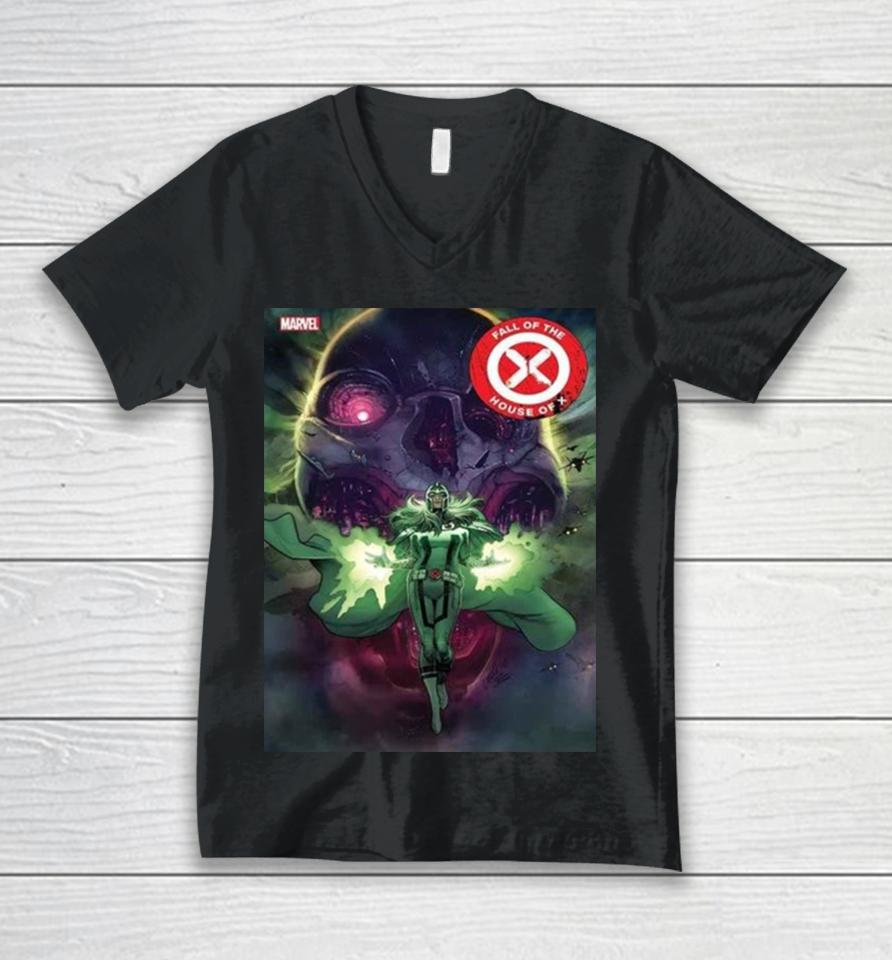 Polaris Unleashes Her Power On Orchid In Special First Look At Fall Of The House X Issue 2 Marvel On February 14 2024 Unisex V-Neck T-Shirt