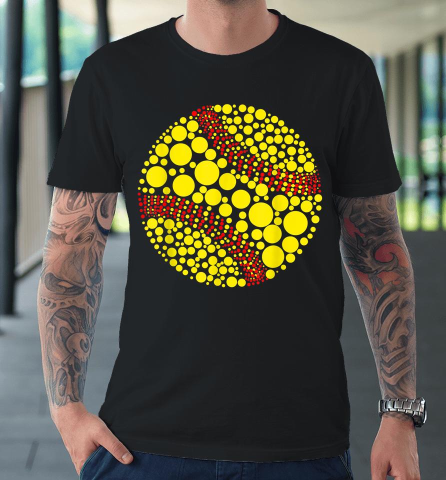 Polka Dot Softball Lover Player International Dot Day Premium T-Shirt