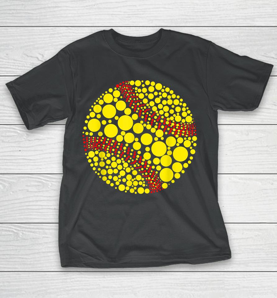 Polka Dot Softball Lover Player International Dot Day T-Shirt