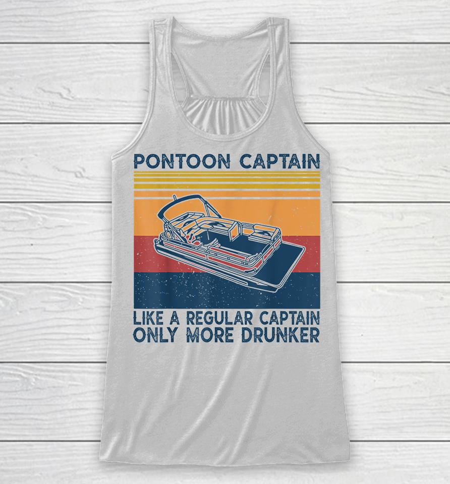 Pontoon Captain Like A Regular Captain Racerback Tank
