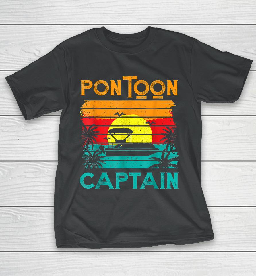 Pontoon Captain Retro Vintage T-Shirt