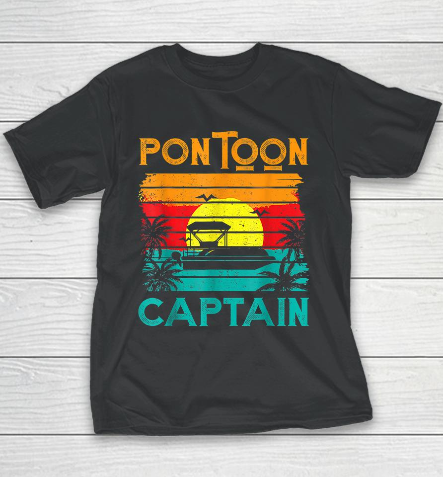 Pontoon Captain Retro Vintage Youth T-Shirt