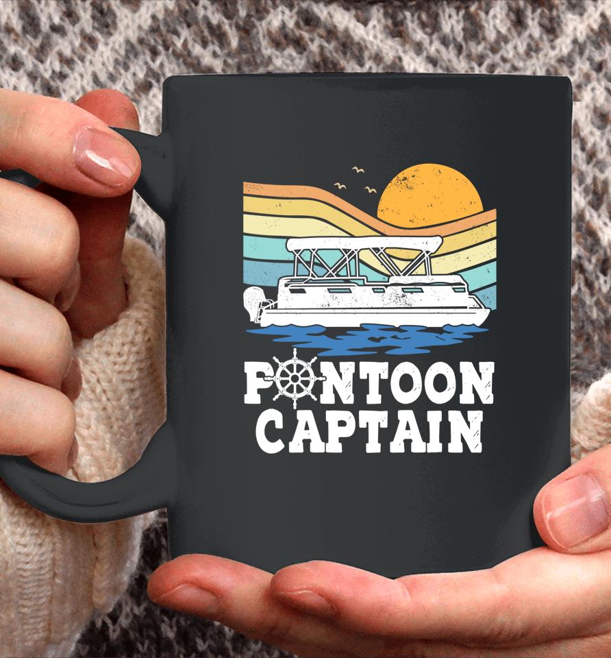 Pontoon Captain Vintage Pontoon Boat Boating Pontooning Gift Coffee Mug
