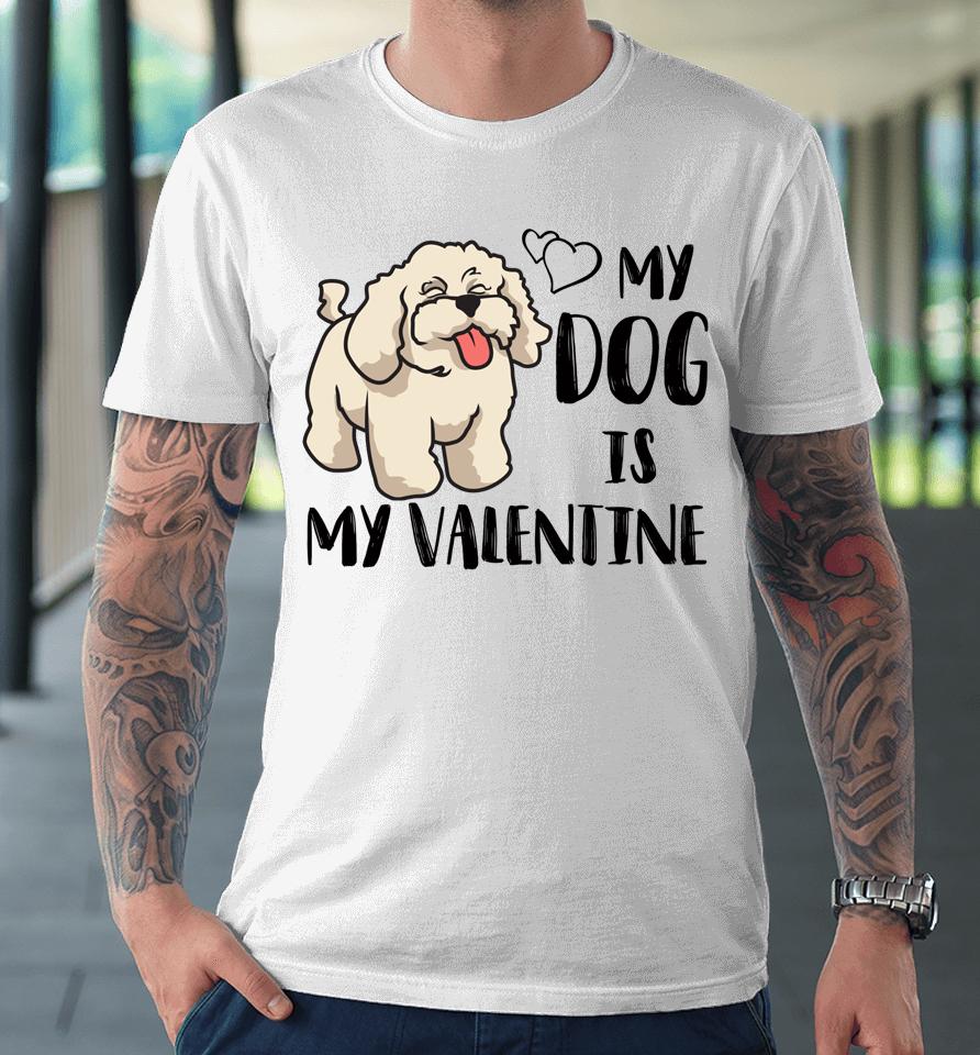 Poodle My Dog Is My Valentine Couples Matching Valentines Premium T-Shirt