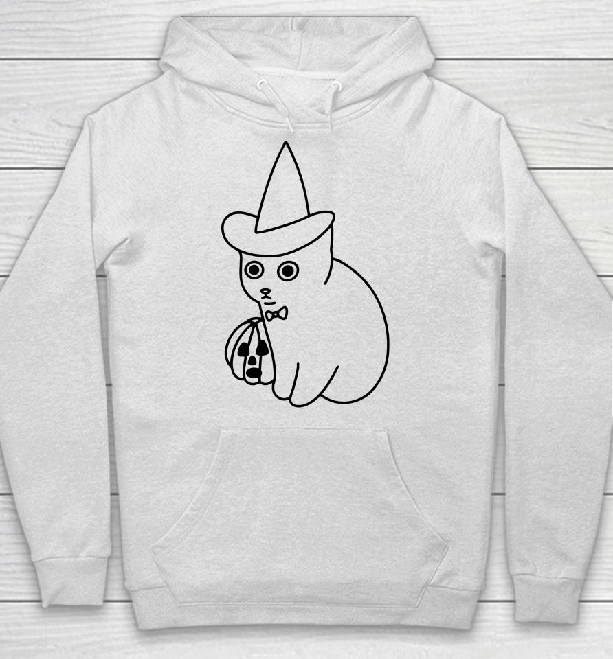Poorly Cat Draw It's Time Cat Halloween Hoodie