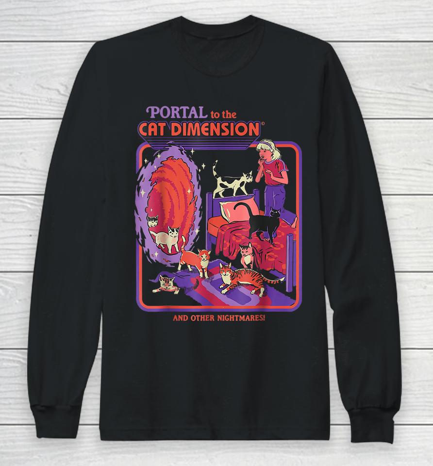 Portal To The Cat Dimension Halloween Long Sleeve T-Shirt