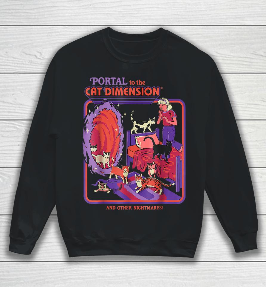 Portal To The Cat Dimension Halloween Sweatshirt