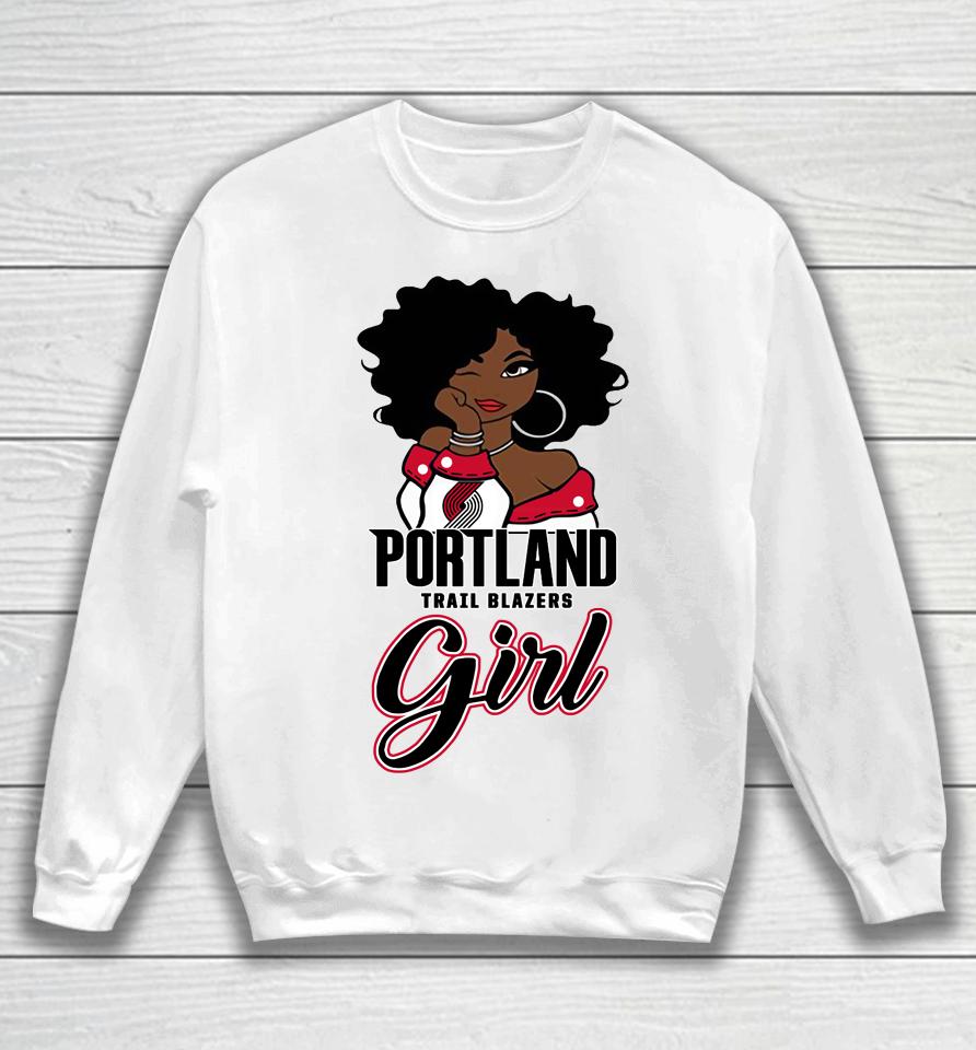 Portland Trail Blazers Girl Nba Sweatshirt