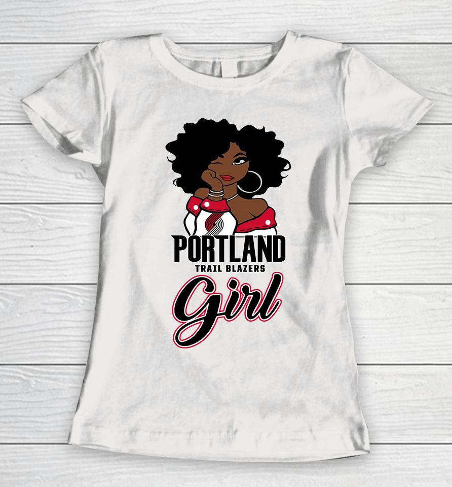 Portland Trail Blazers Girl Nba Women T-Shirt