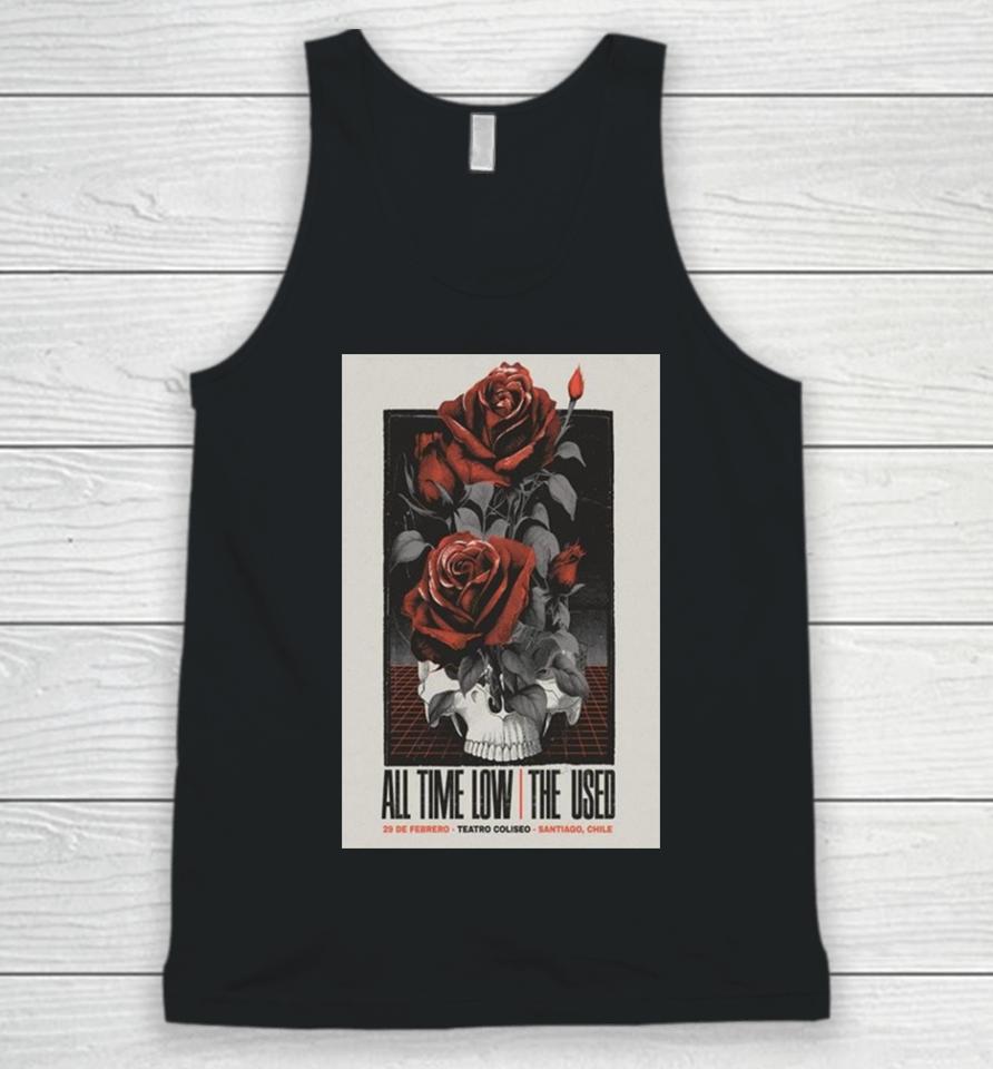Poster All Time Low The Used 29 De Febrero Teatro Coliseo Santiago Chile Unisex Tank Top