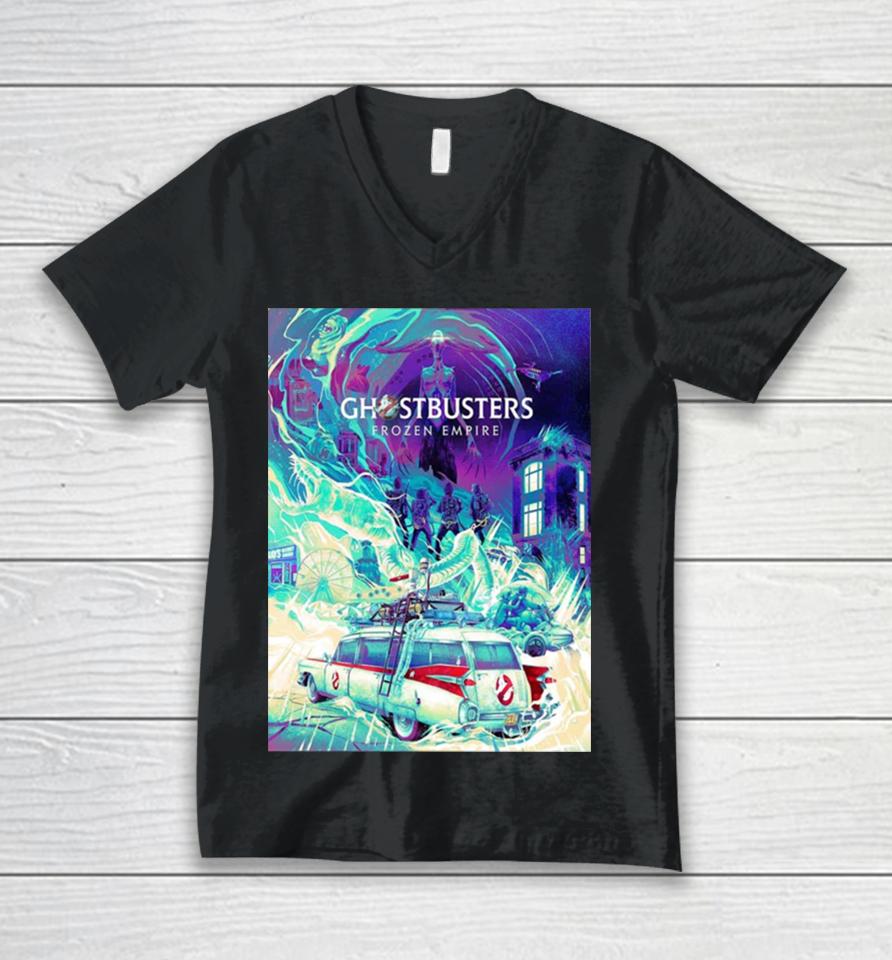 Poster Art For Ghostbusters Frozen Empire Unisex V-Neck T-Shirt