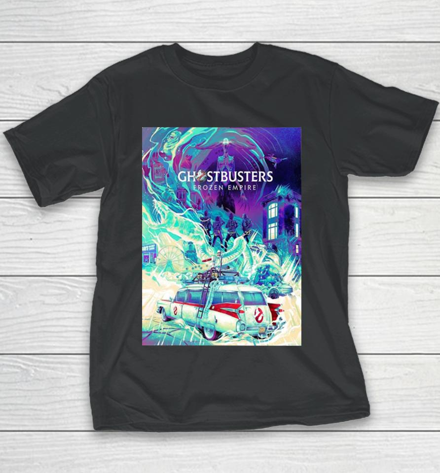 Poster Art For Ghostbusters Frozen Empire Youth T-Shirt