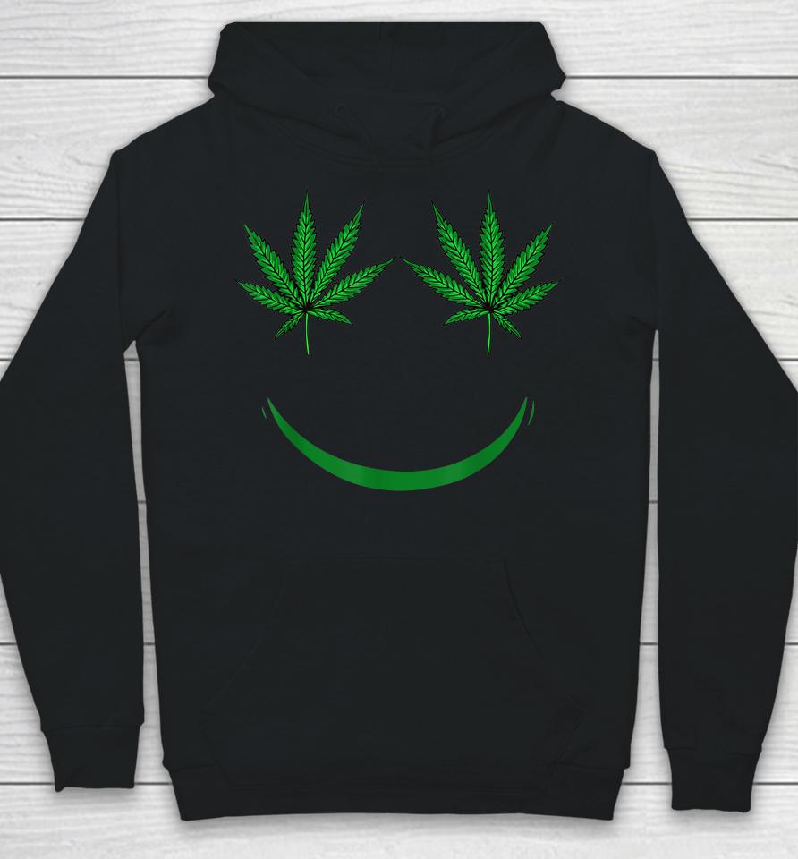 Pot Leaf Smiley Face Weed 420 Hoodie