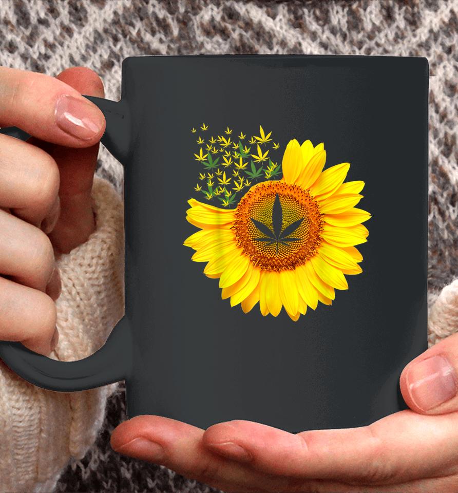 Pot Smoker Sunflower Weed Cannabis 420 Day Coffee Mug