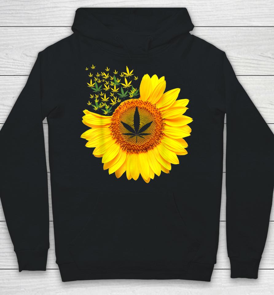Pot Smoker Sunflower Weed Cannabis 420 Day Hoodie