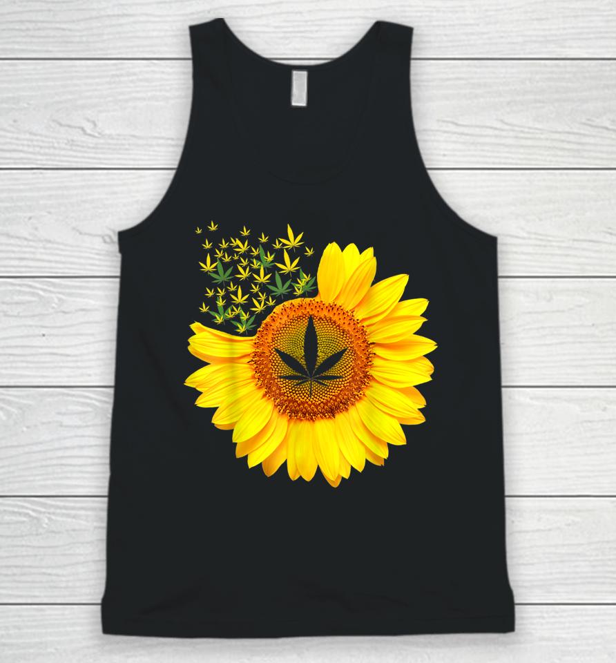 Pot Smoker Sunflower Weed Cannabis 420 Day Unisex Tank Top