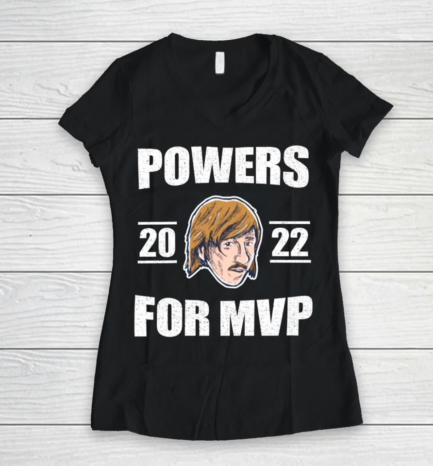 Powers 2022 For Mvp T Shirt Chad Powers Mvp Women V-Neck T-Shirt