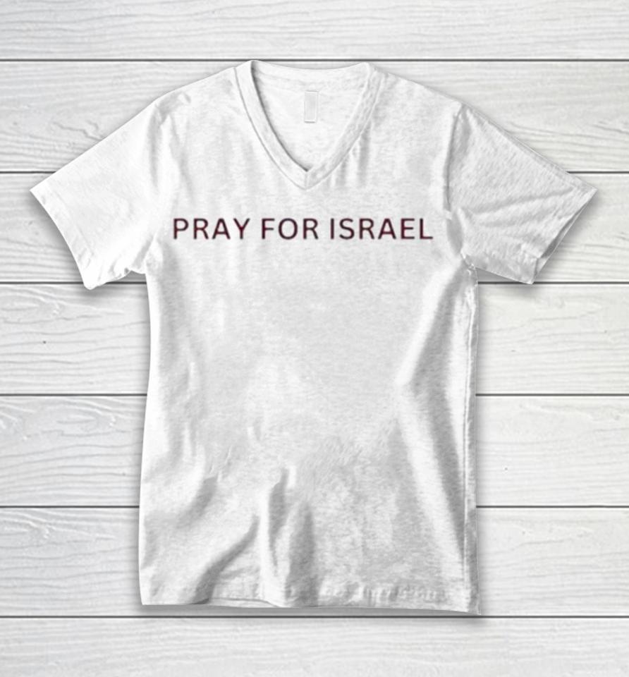 Pray For Israel Peace In Israel Support Israel Unisex V-Neck T-Shirt