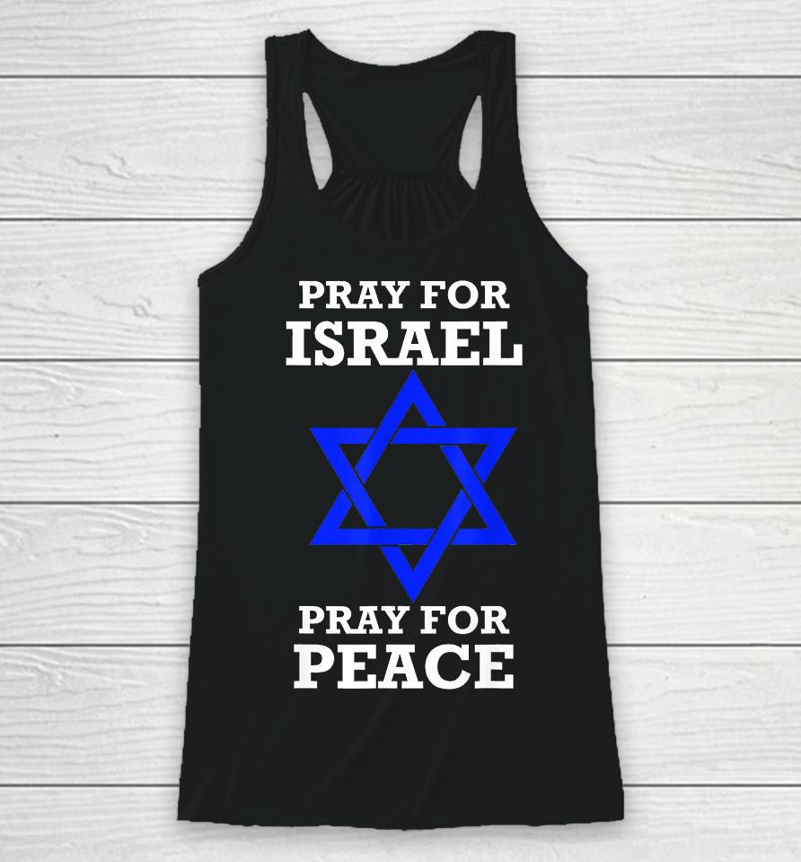 Pray For Israel Peace Racerback Tank