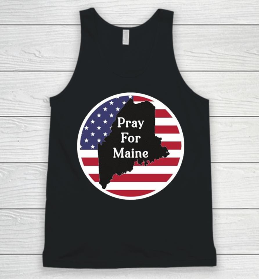 Pray For Maine Strong American Flag Usa Unisex Tank Top