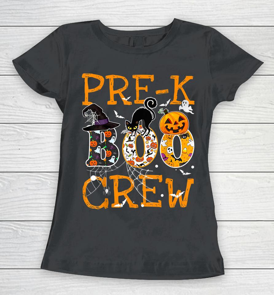 Pre-K Boo Crew Vintage Halloween Costumes For Pre-K Teachers Women T-Shirt